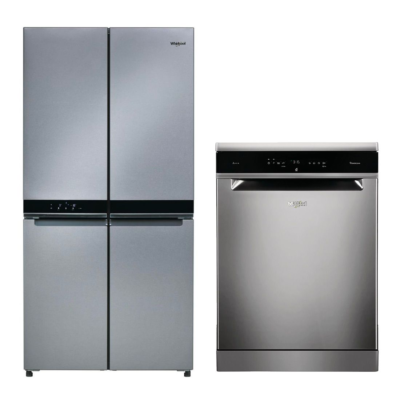 Réfrigérateur+Lave-vaisselle WHIRLPOOL WQ9 B1L + WFO 3033 PL X
